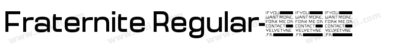 Fraternite Regular字体转换